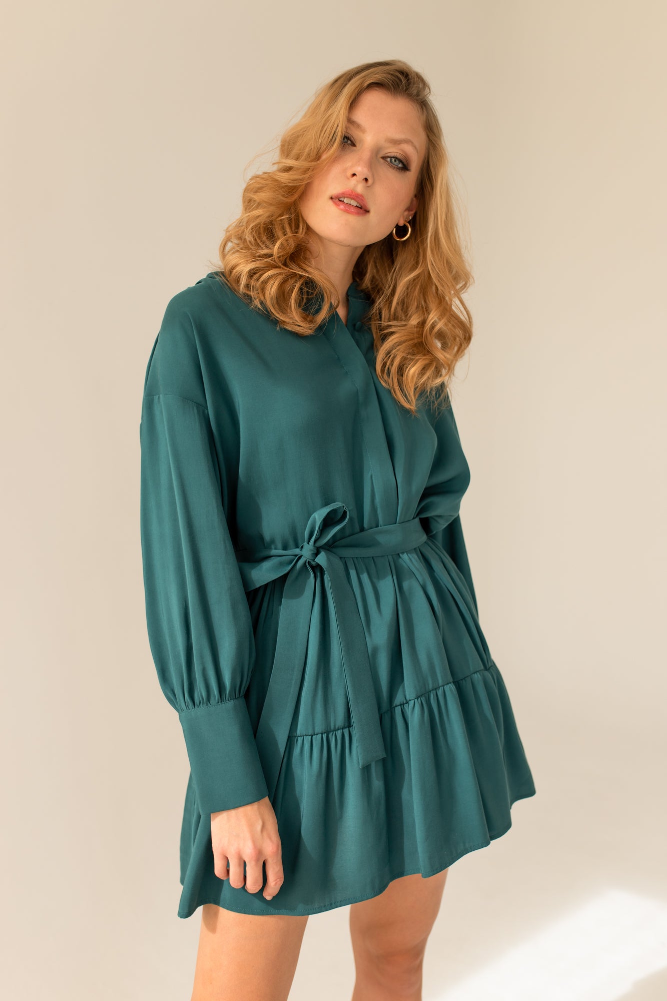 Anais Frills Dress - Green