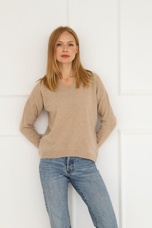 Cashmere Wool Sweater - Beige