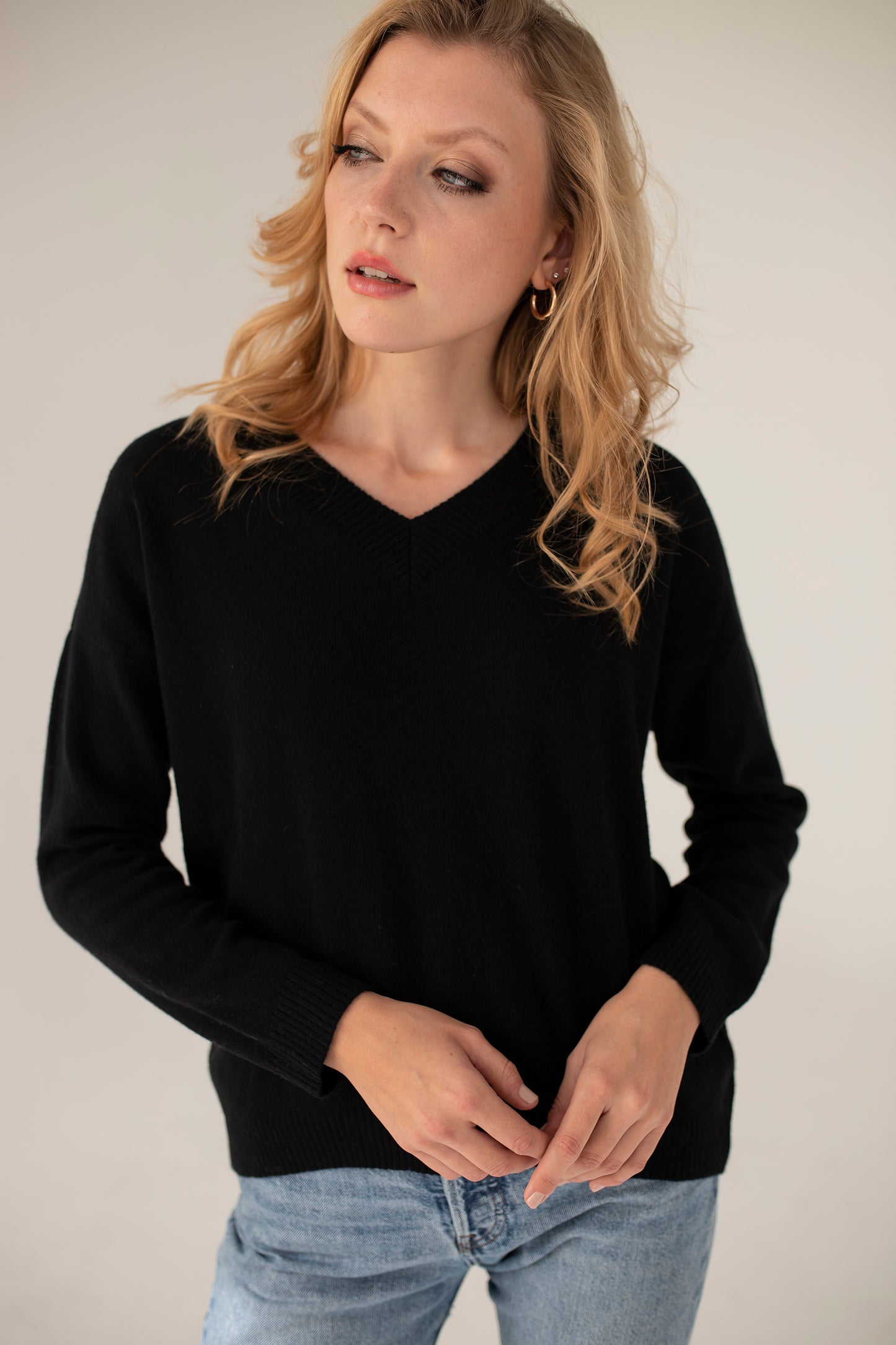 Cashmere Wool Sweater - Black