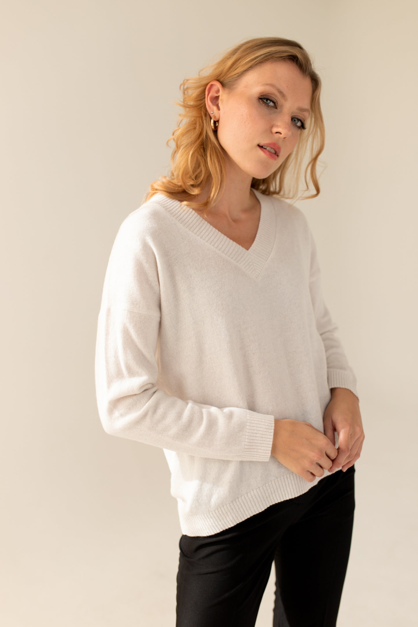 Cashmere Wool Sweater - Ecru