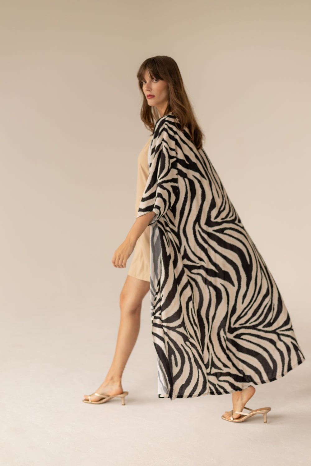 Zebra Maxi Pareo Dress - Print