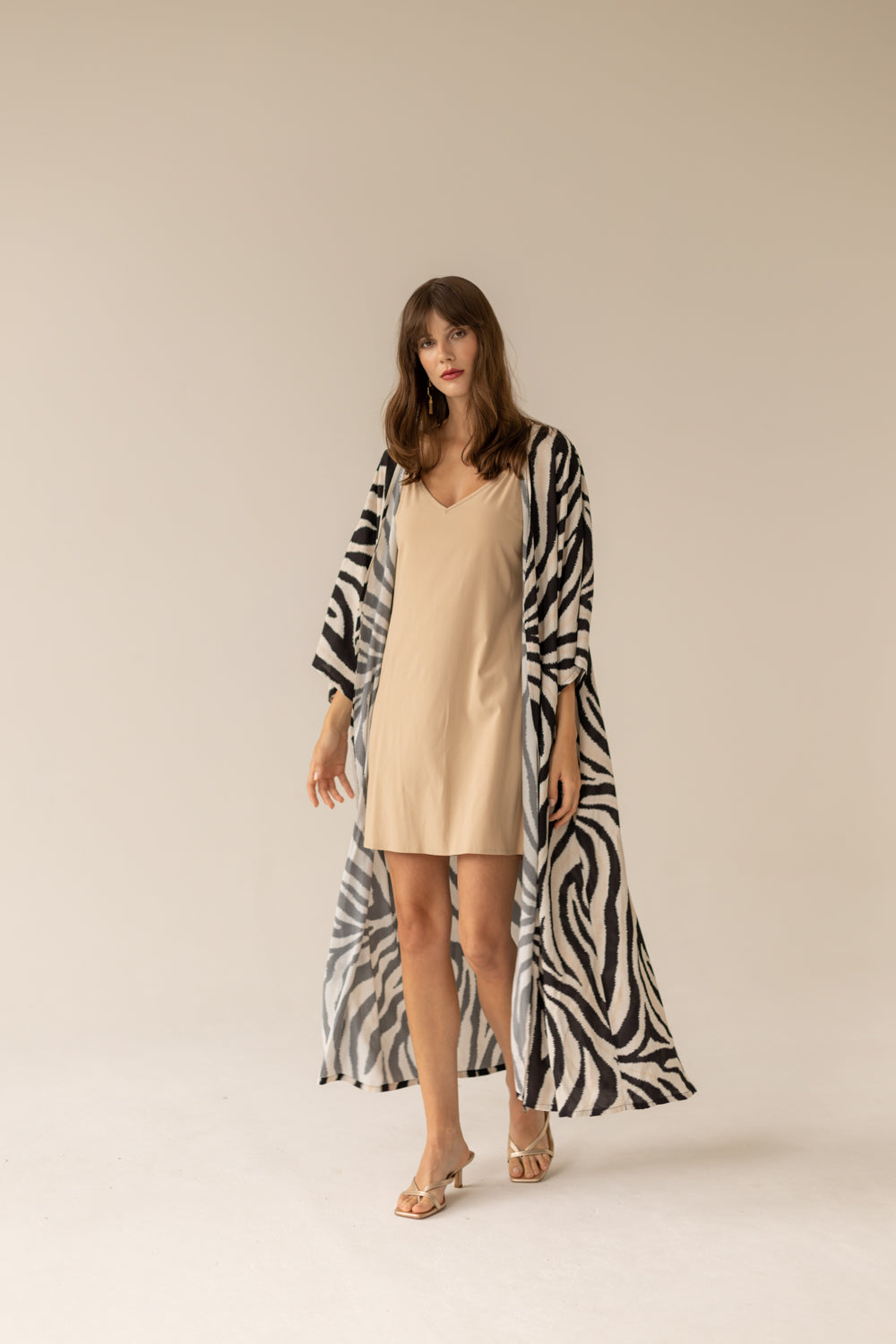 Zebra Maxi Pareo Dress - Print