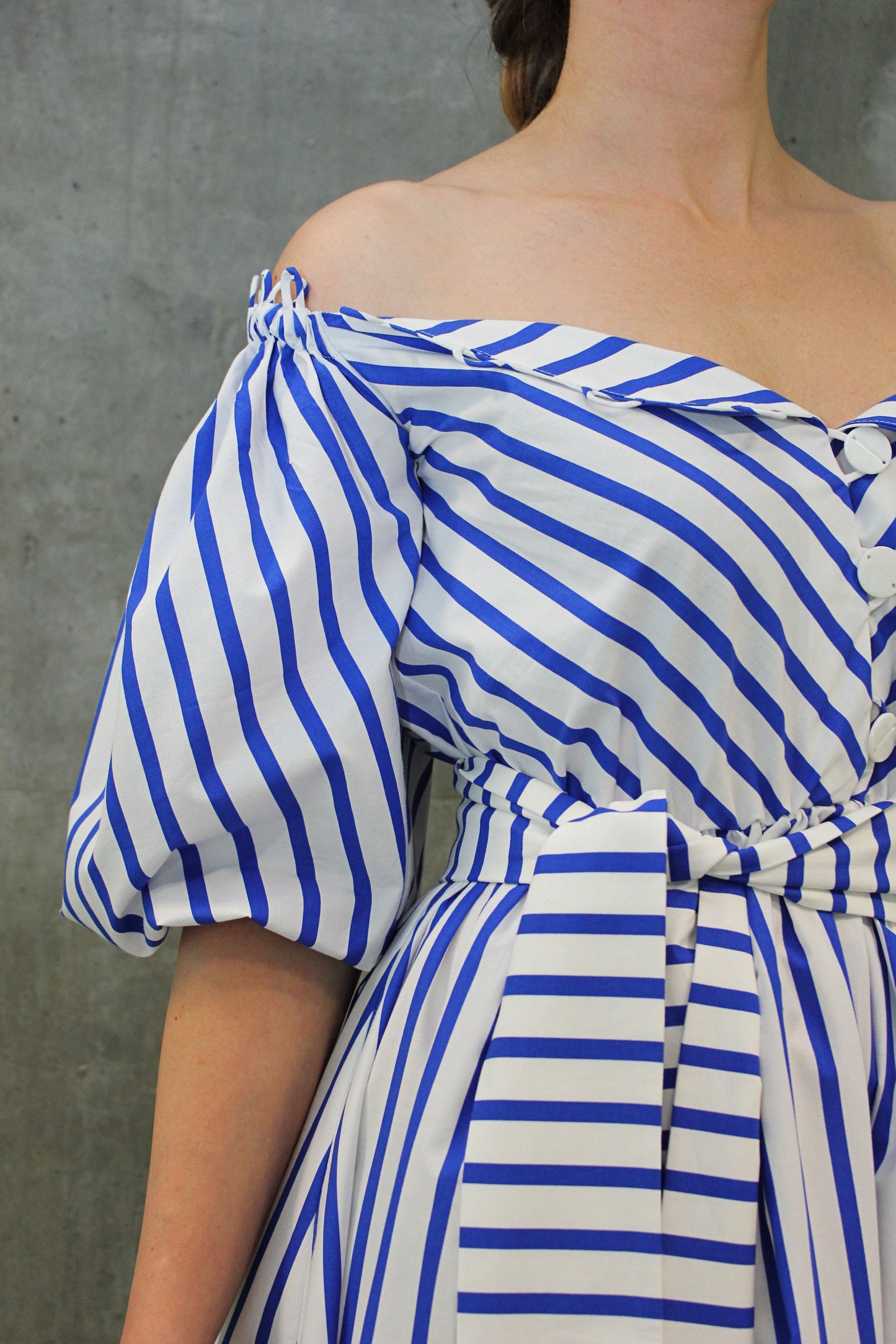 Striped off-Shoulder Dress