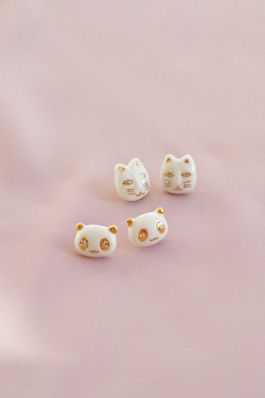 Lucky Cat Stud Earrings