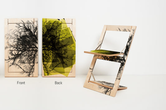 Fläpps Folding Chair – Baum/Baum Gelb