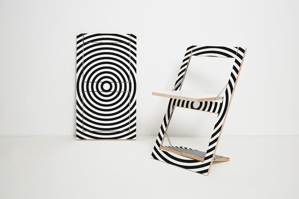 Fläpps Folding Chair – Op Art Circle