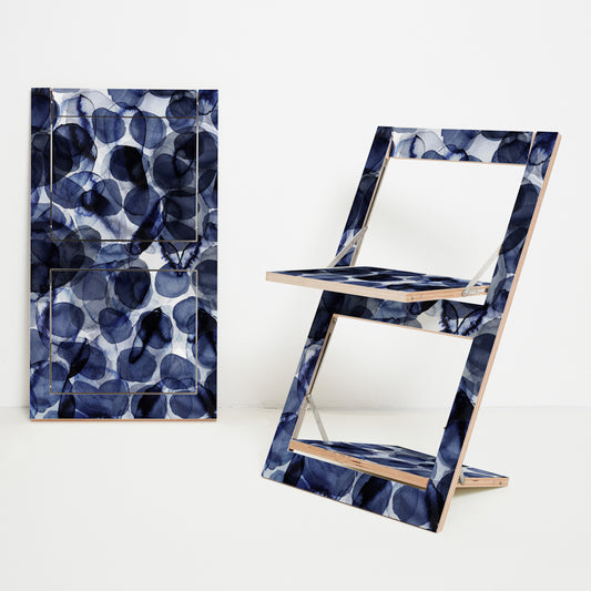 Fläpps Folding Chair – Bubbles Indigo – Pattern Studio