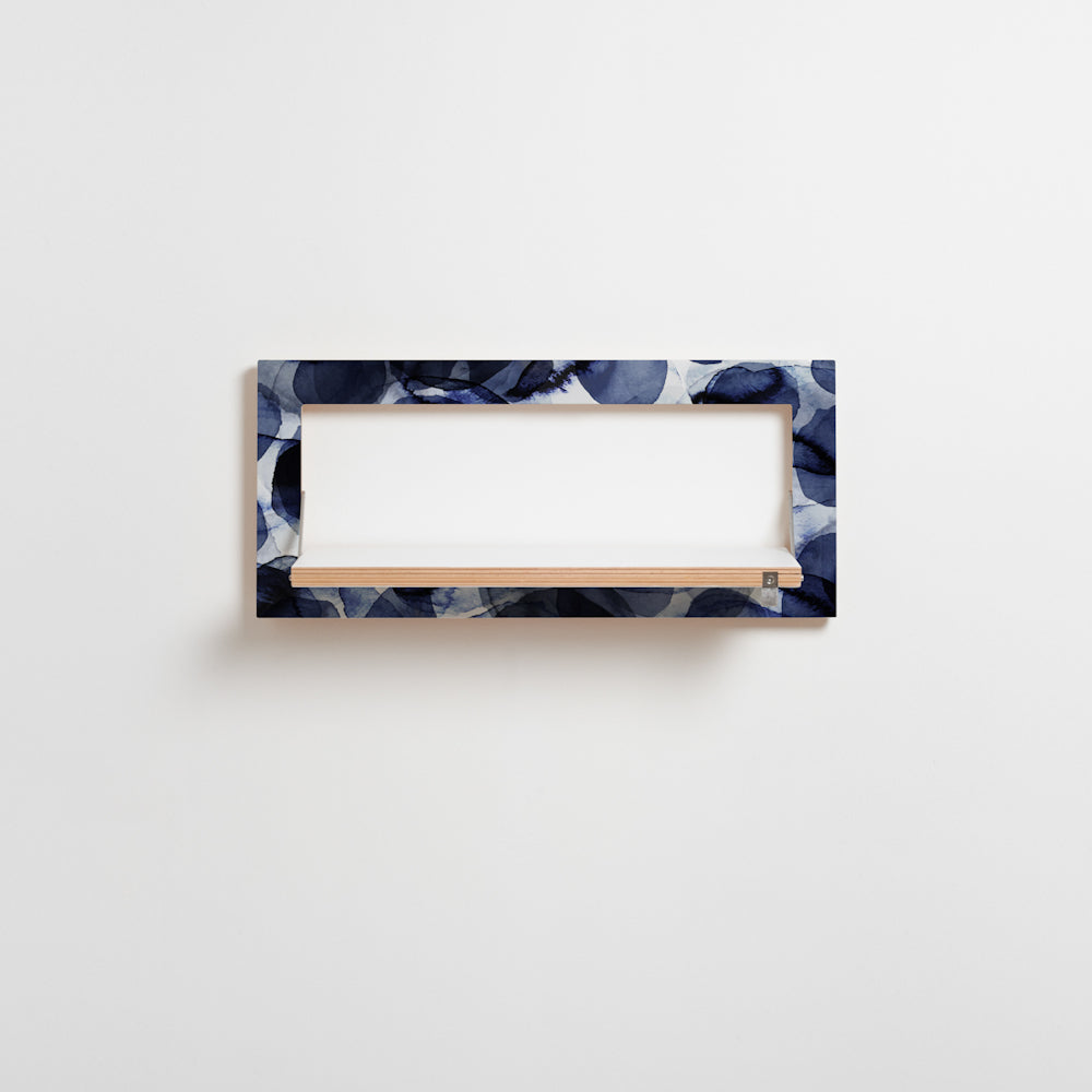 Fläpps Shelf 60×27 – Bubbles Indigo – Pattern Studio