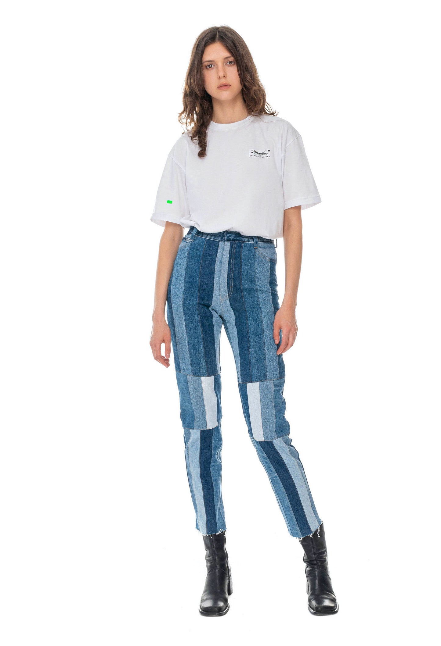 Reworked Striped Mom Jeans