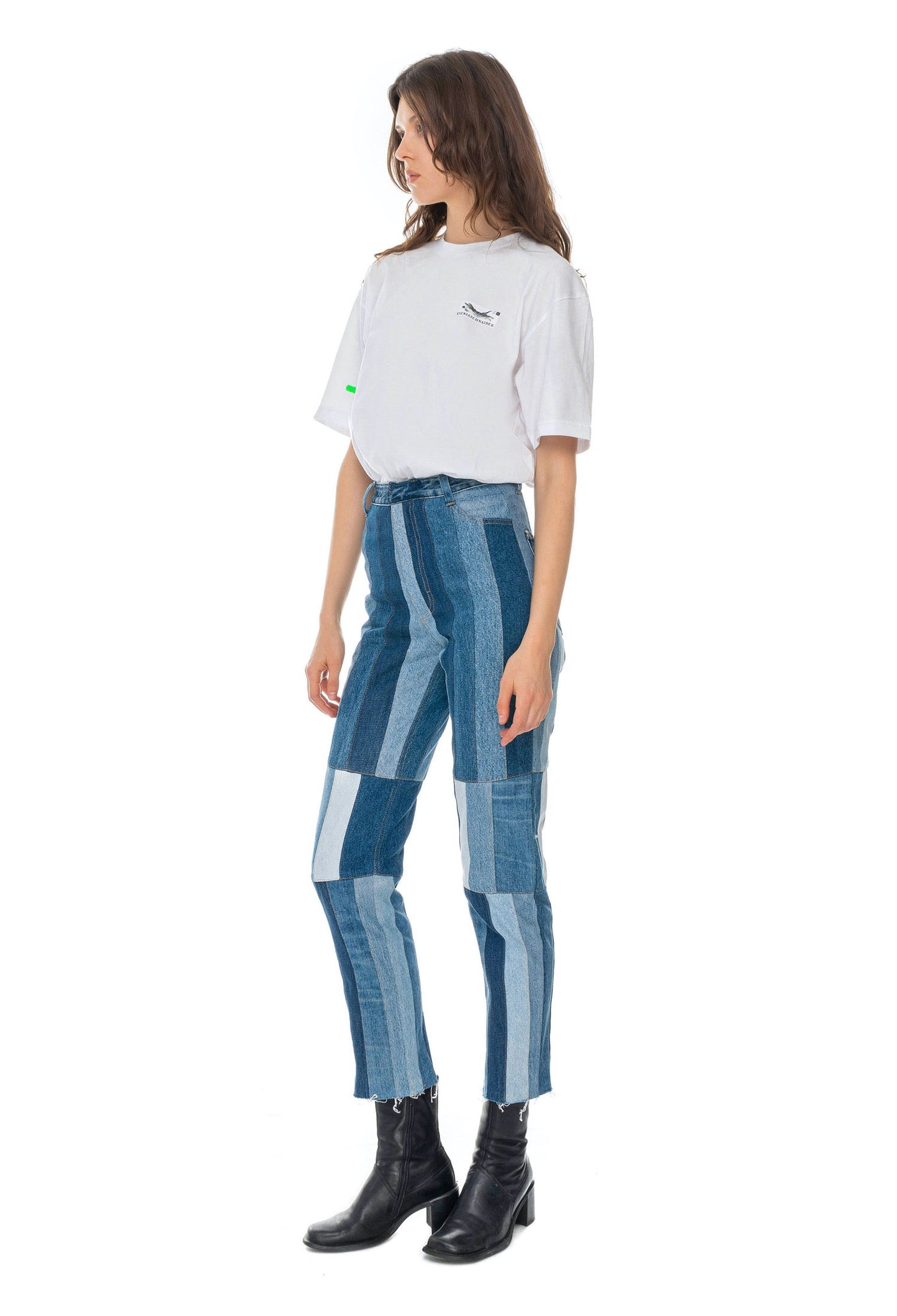 Reworked Striped Mom Jeans