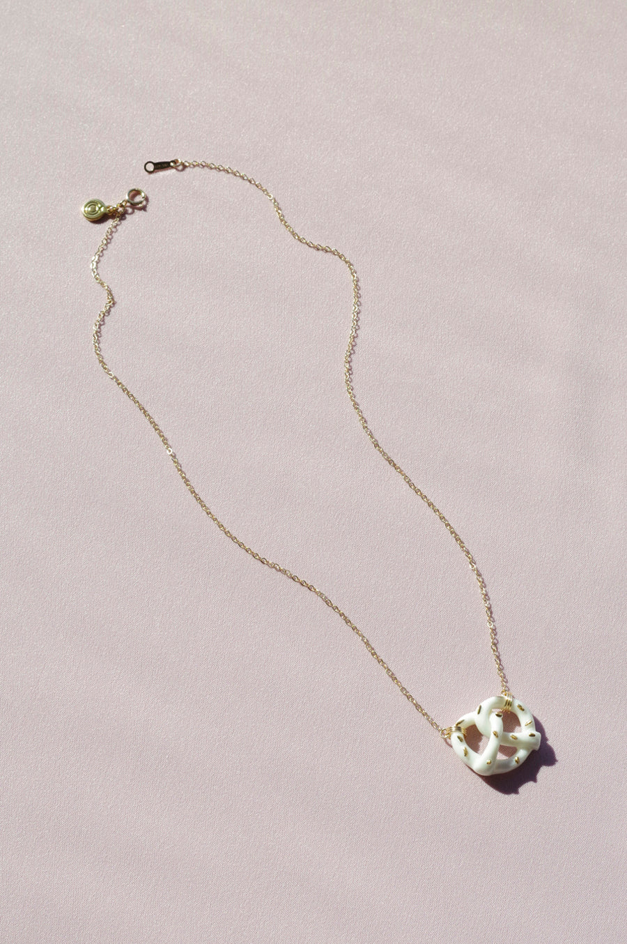 Mini Porcelain Pretzel Necklace