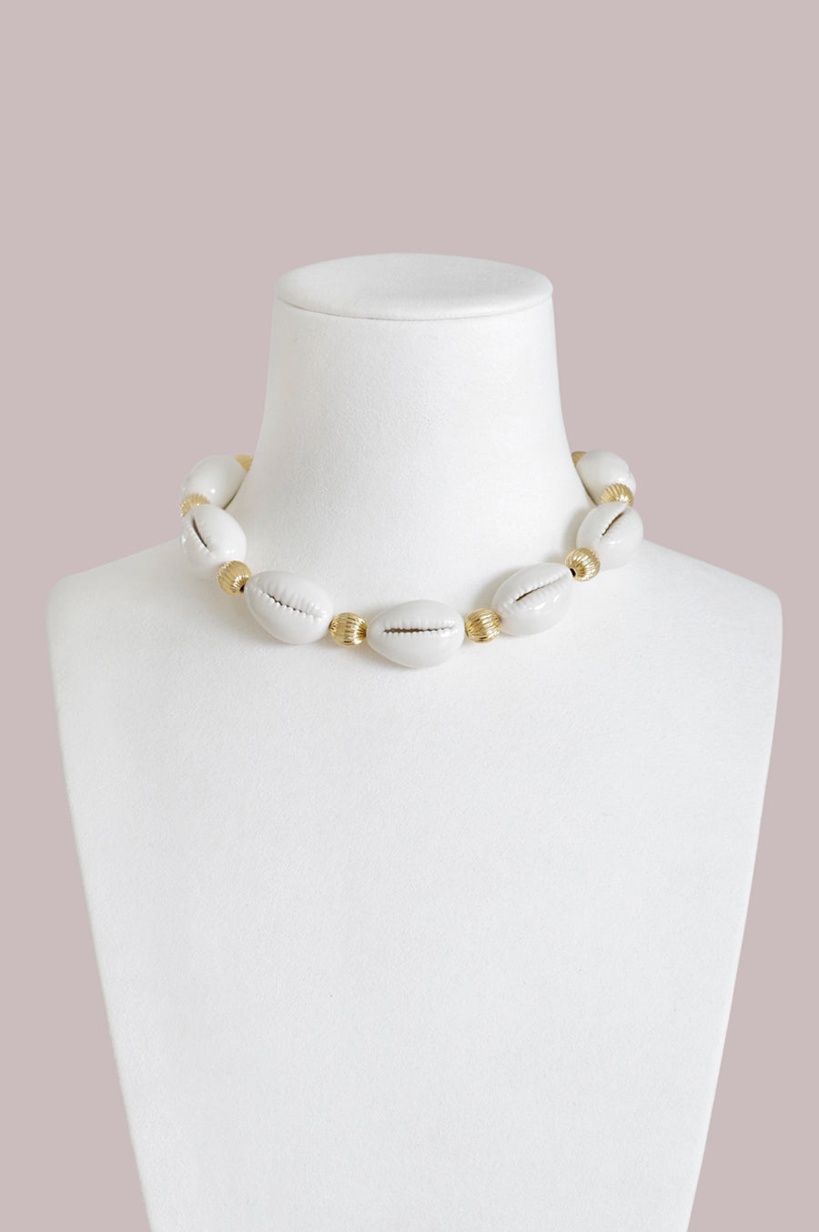 Porcelain Cowrie Shell Collar Necklace