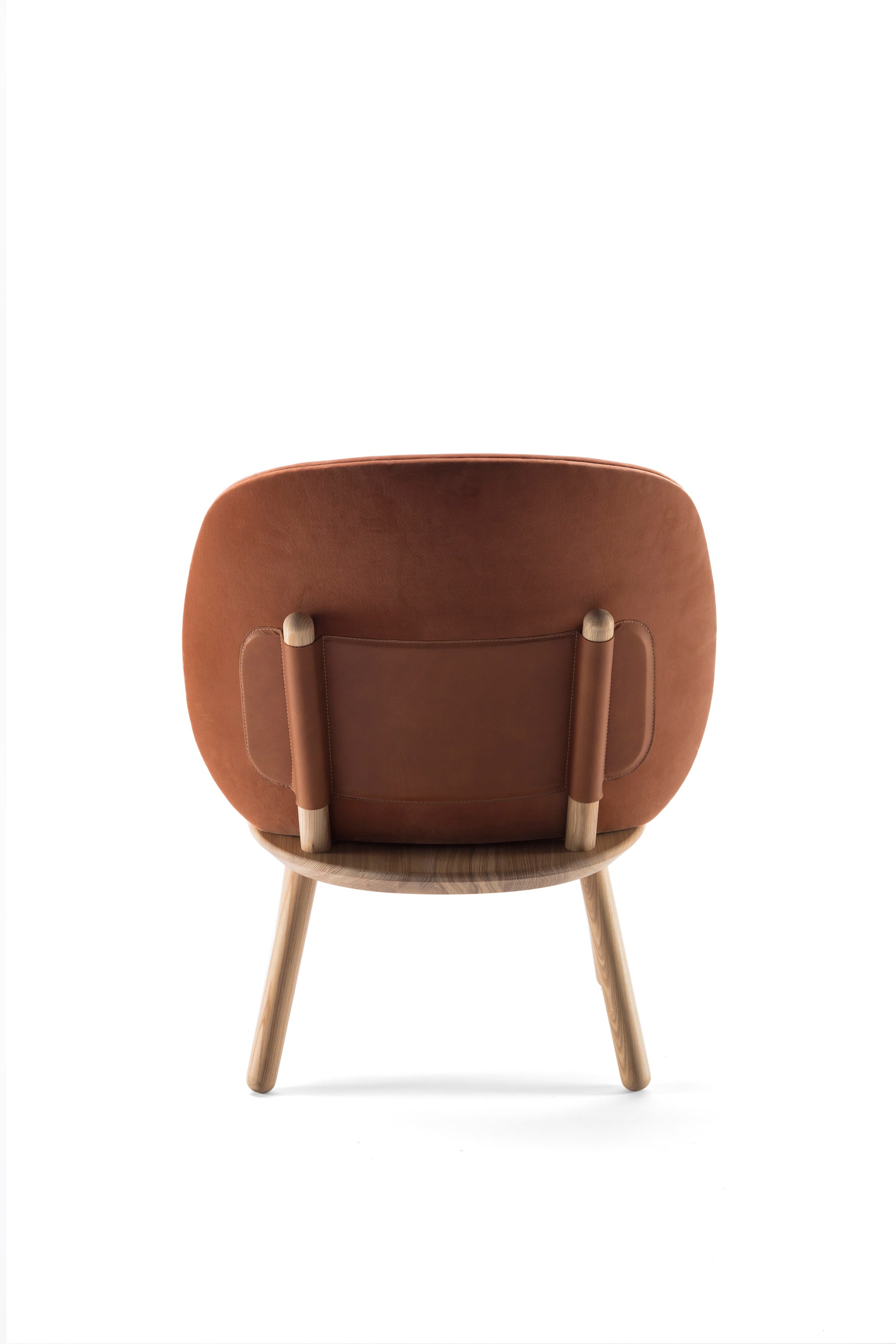 Terracotta Naïve Low Velour Accent Chair back