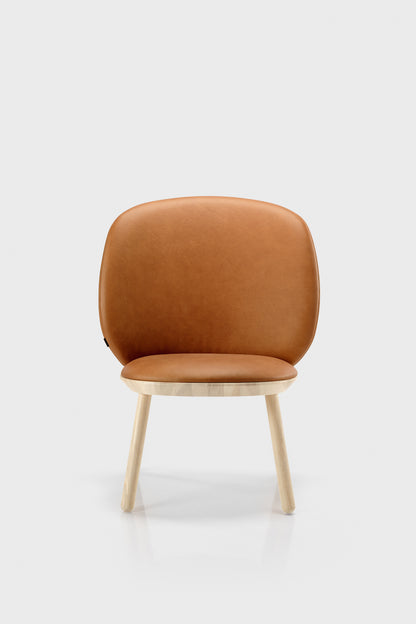 Naïve Low Chair - Hulst Dark Brown Leather