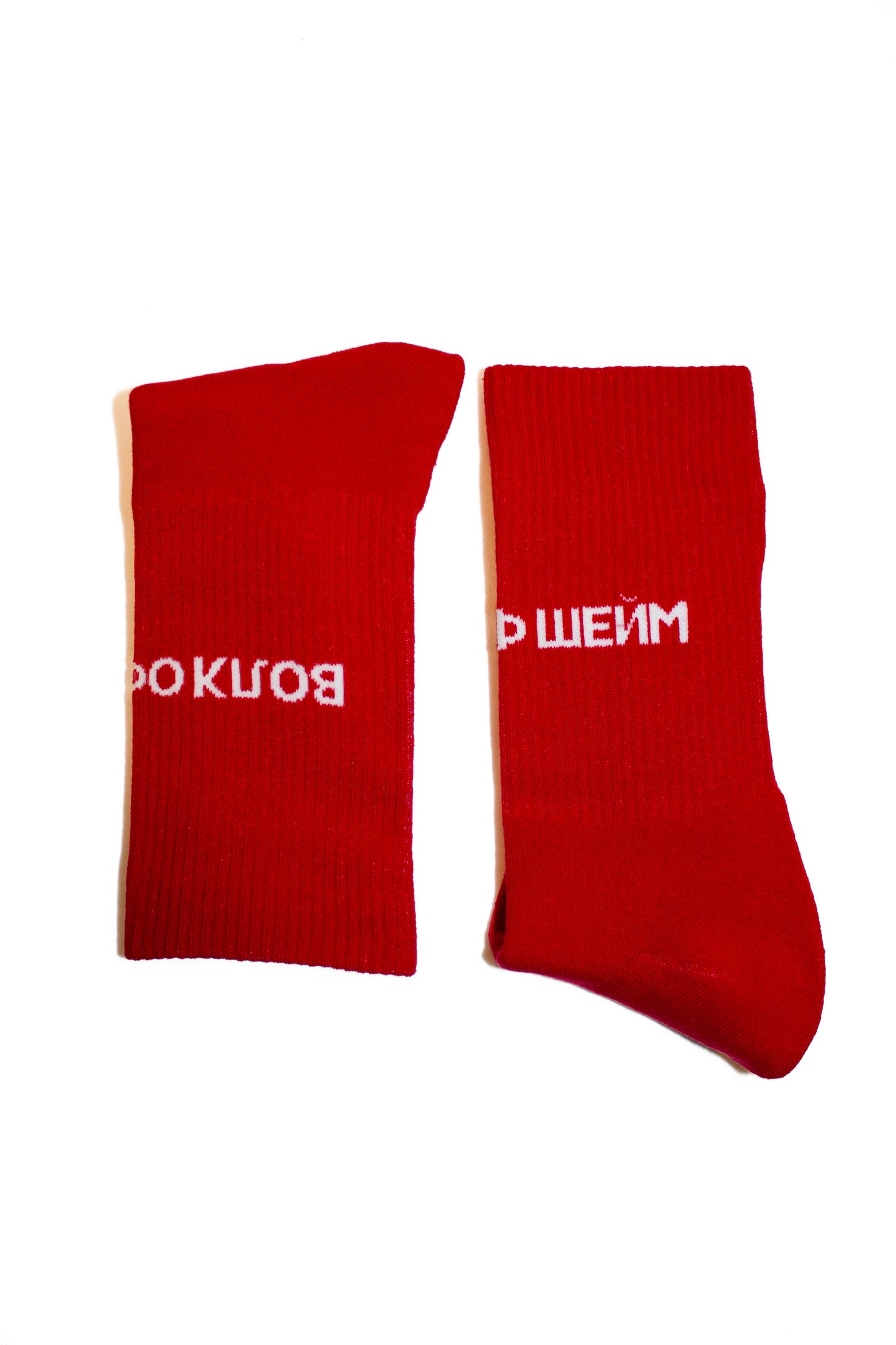 Red Cotton-Blend Socks Wos