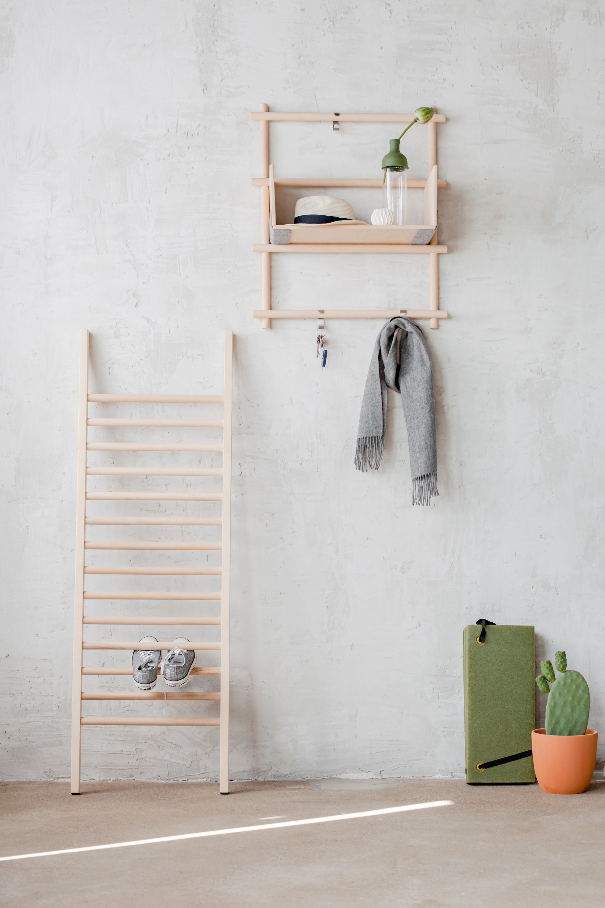 Step Up Birch Wood Shoe Rack