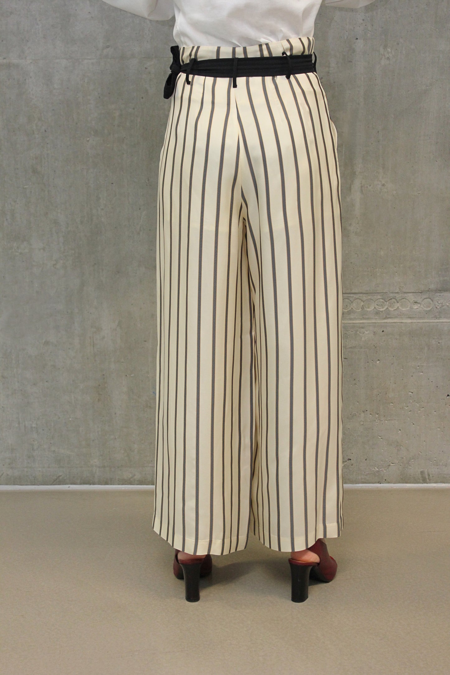 Passante Riga Striped Wide-Leg Trousers