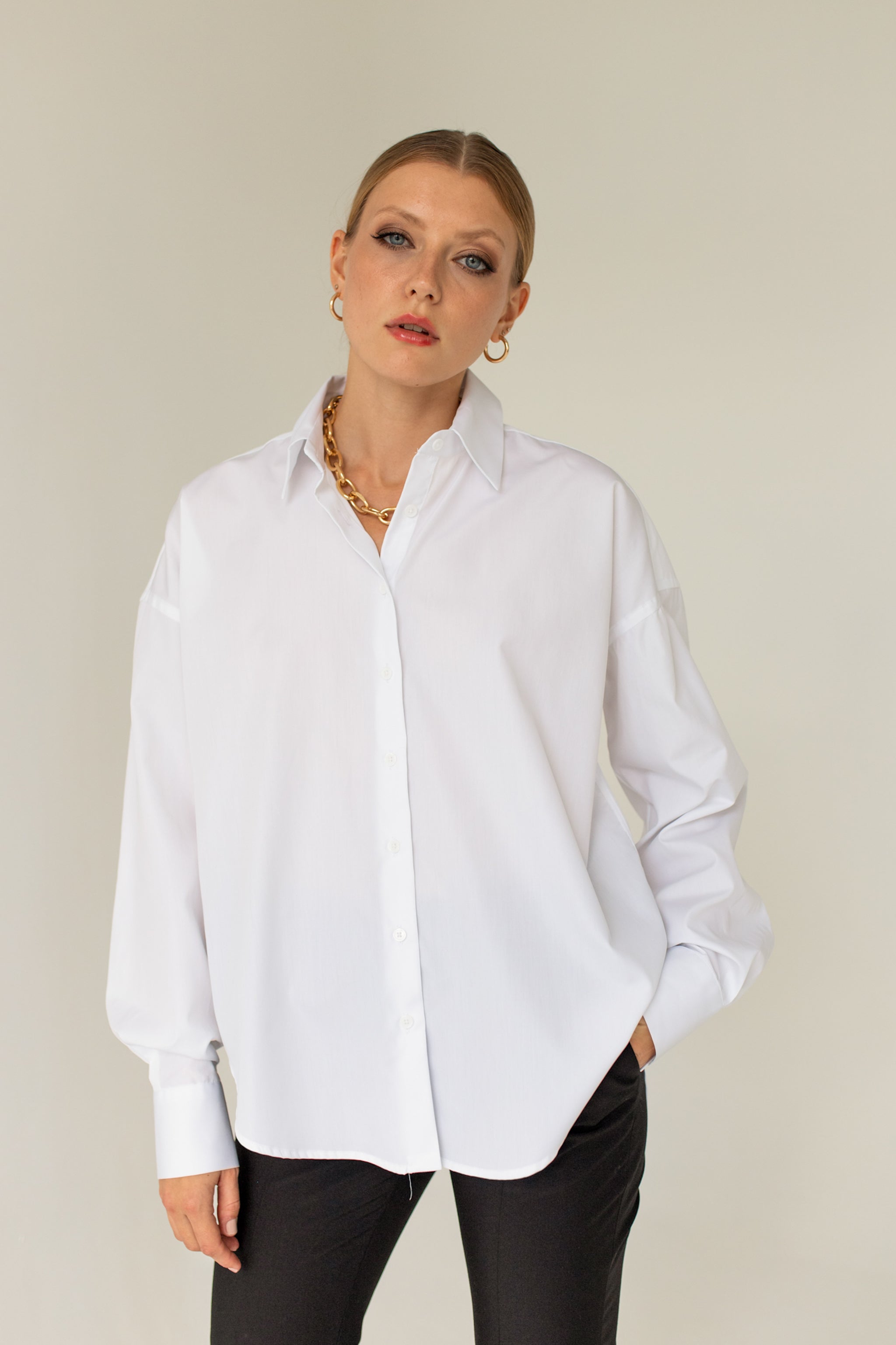 Womens baggy outlet white shirt