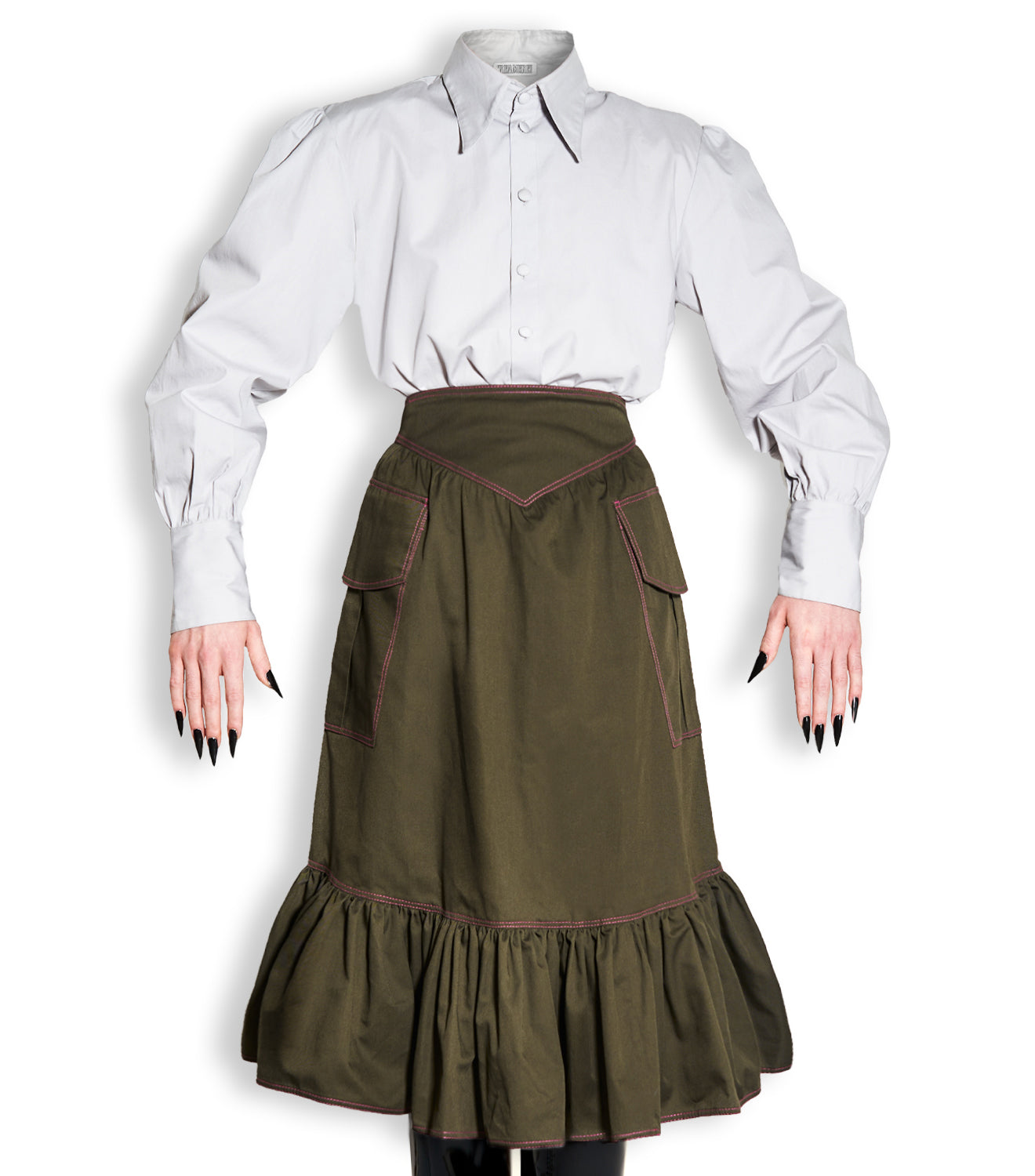 Cotton Ruffled Minerva Skirt