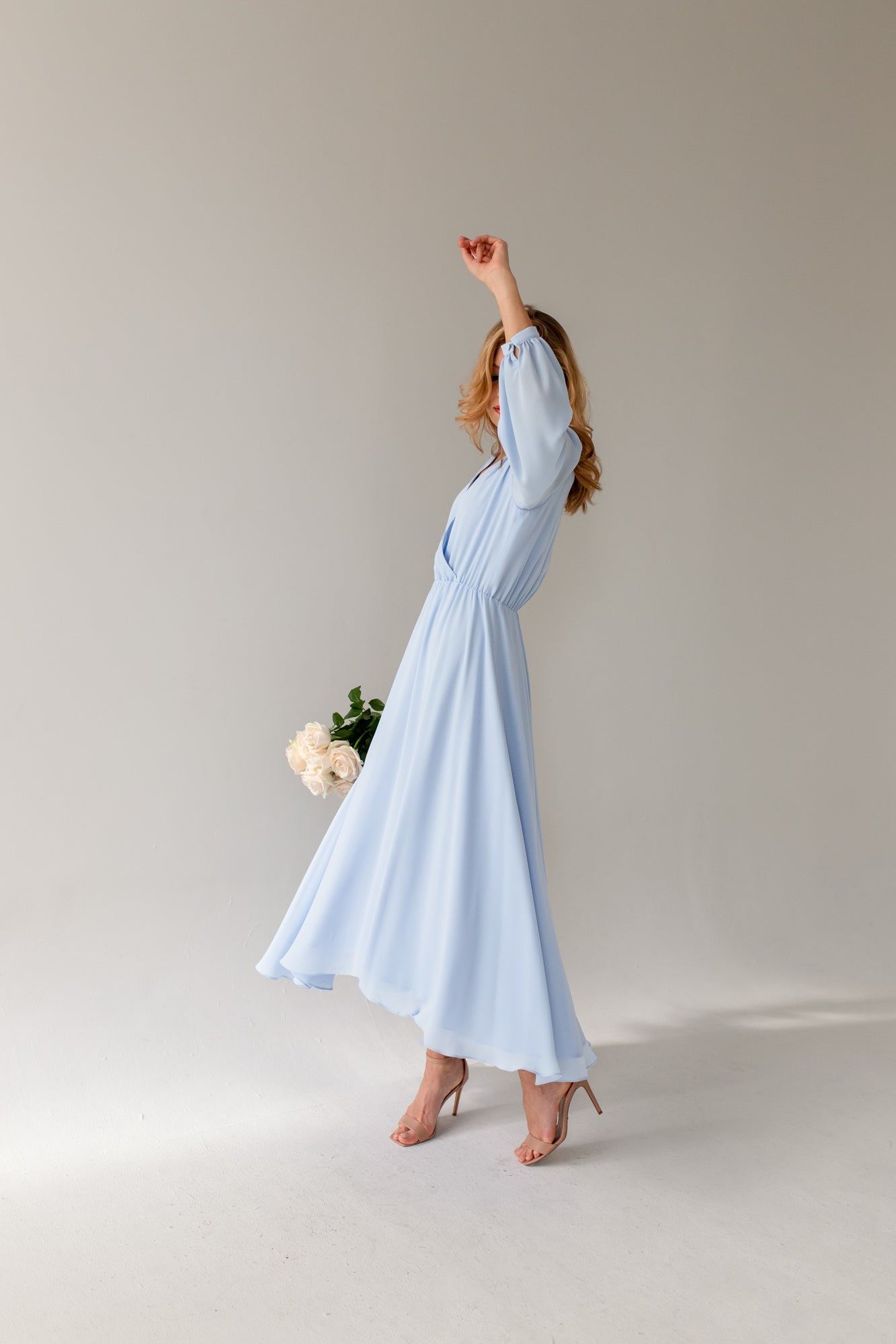 Discover our locally-made Magnolia Smooth Blue Silk Dress – SOMEFANCYNAME