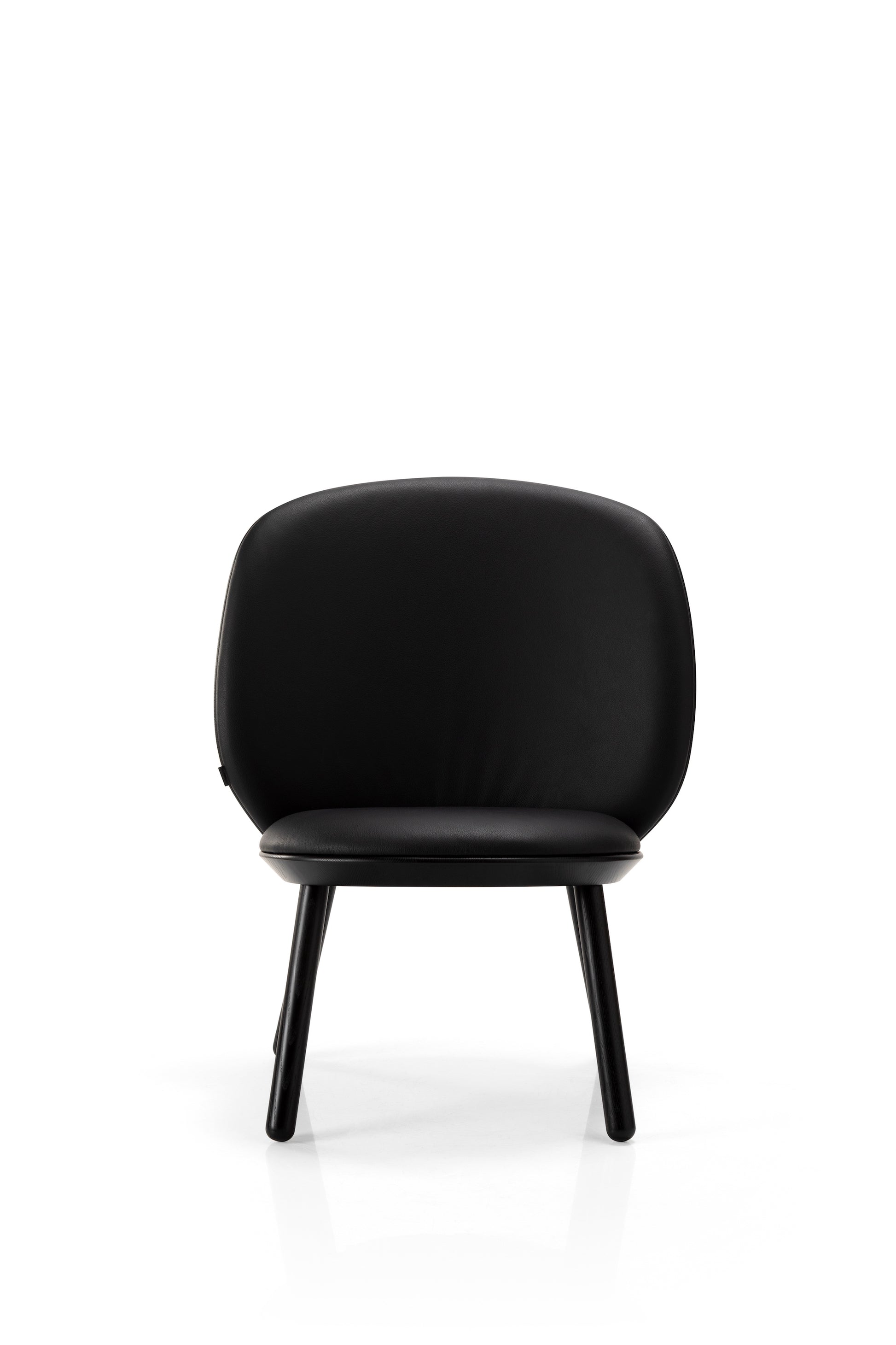 Naïve Low Chair Black Leather