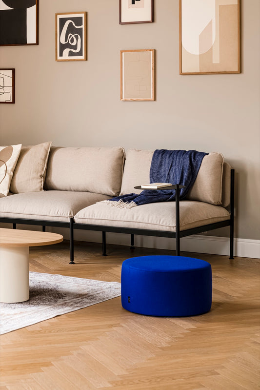 Folk Pouf Low Wool