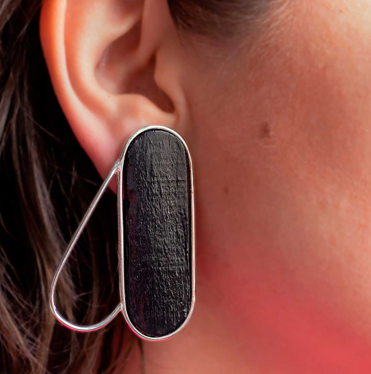 Pteron Earrings Black – Ecosilver