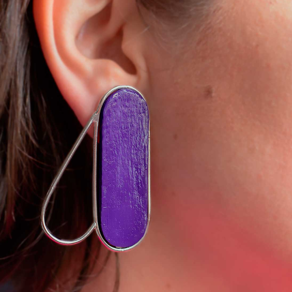 Pteron Earrings Purple – Ecosilver
